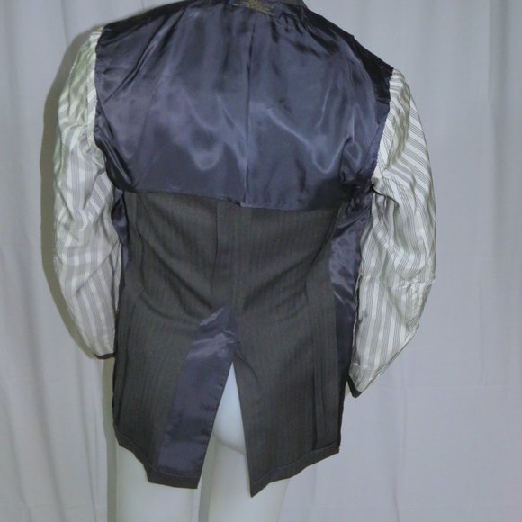 Brooks Brothers Makers Vintage Gray Herringbone Three Roll Two Suit 40R - Picture 11 of 15